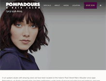 Tablet Screenshot of pompadours.com
